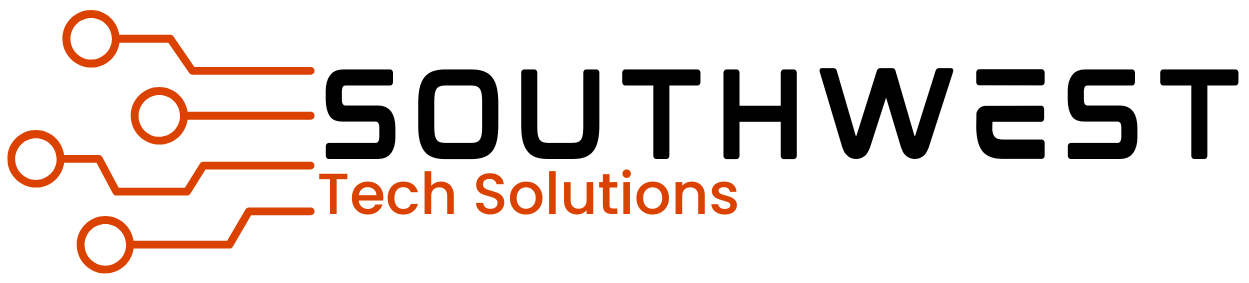 Southwest Tech Solutions Orange and Black Logo